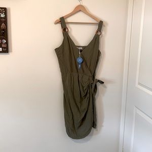 NWT Olive Green Tie Dress